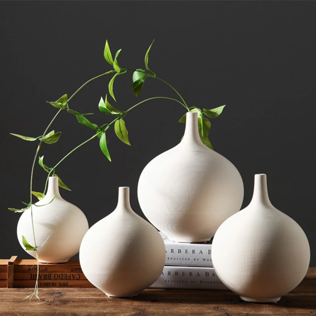 Ceramic Vase Handcraft Japanese Ikebana Flower Vase Tabletop Centerpiece L