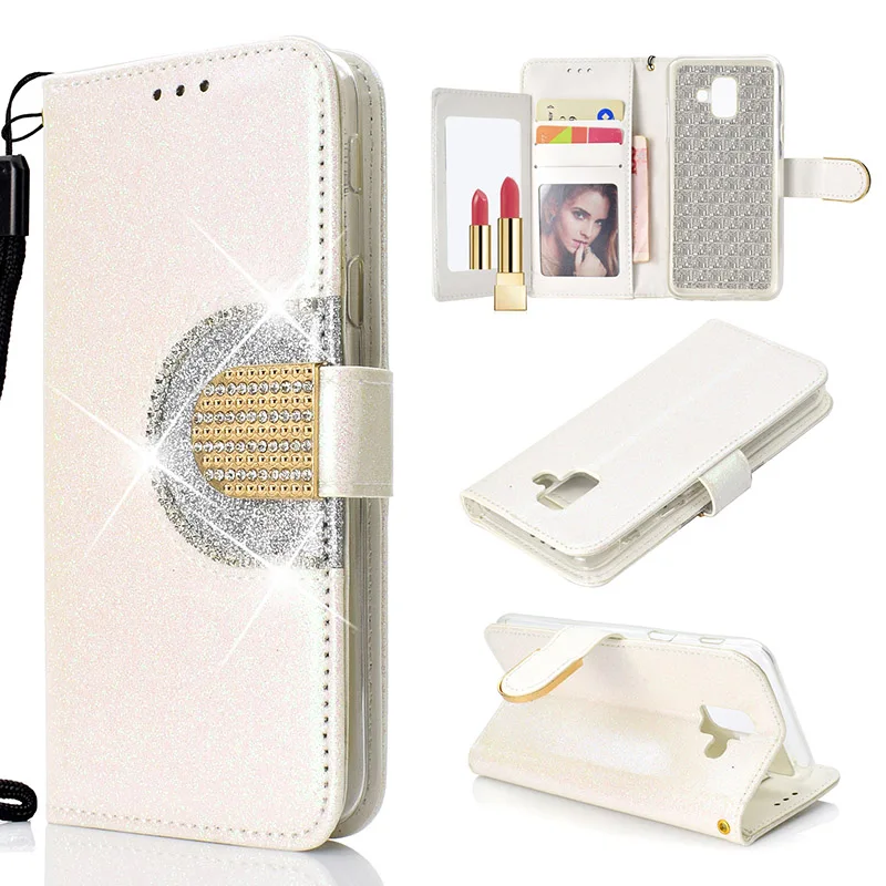 Diamond Case Mirror Cover For Samsung Galaxy S5 S6 S7 Edge S8 S9 Plus A3 A5 A6 A8 Plus J3 J5 J7 2016 2017 J2 Pro J4 J6 J8 2018 (1)