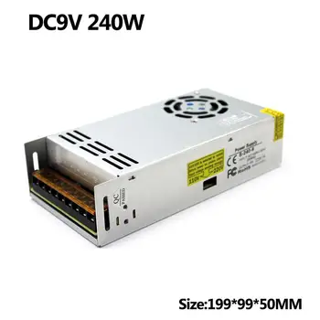 Small Volume Single Output 9V 26.7A 240W Switching Power Supply AC 110 220V Input to DC9V SMPS For Led Strip Lamp Light CNC CCTV
Small Volume Single Output 9V 26.7A 240W Switching Power Supply AC 110 220V Input to DC9V SMPS For Led Strip Lamp Light CNC CCTV
