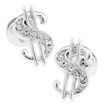 Letters Cufflinks silver color fashion English dollar sign design copper material free shipping 181264
Letters Cufflinks silver color fashion English dollar sign design copper material free shipping 181264