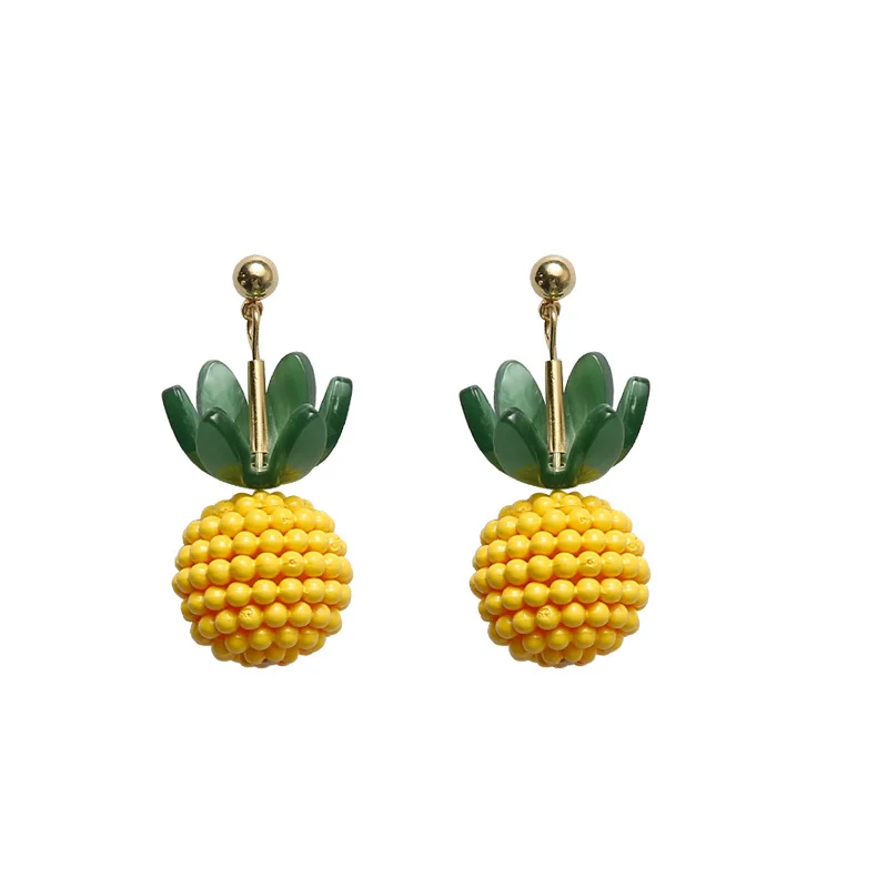 Cute fruit yellow pineapple clip on earrings for women, New Funny clip earrings without piercing jewelry cuff earrings joyas
Cute fruit yellow pineapple clip on earrings for women, New Funny clip earrings without piercing jewelry cuff earrings joyas