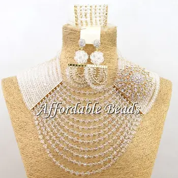 Shining African Bridal Jewelry Set Popular African Wedding Beads Jewelry Set Wholesale Free Shipping ABW110
Shining African Bridal Jewelry Set Popular African Wedding Beads Jewelry Set Wholesale Free Shipping ABW110