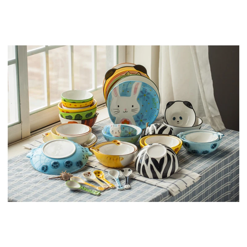 8 inch Cartoon Animal Ceramic Plate Unique Dinner Set Dish Dessert Plate Wholesale Dinnerware Cake Tray Rabbit, monkey, frog
8 inch Cartoon Animal Ceramic Plate Unique Dinner Set Dish Dessert Plate Wholesale Dinnerware Cake Tray Rabbit, monkey, frog
