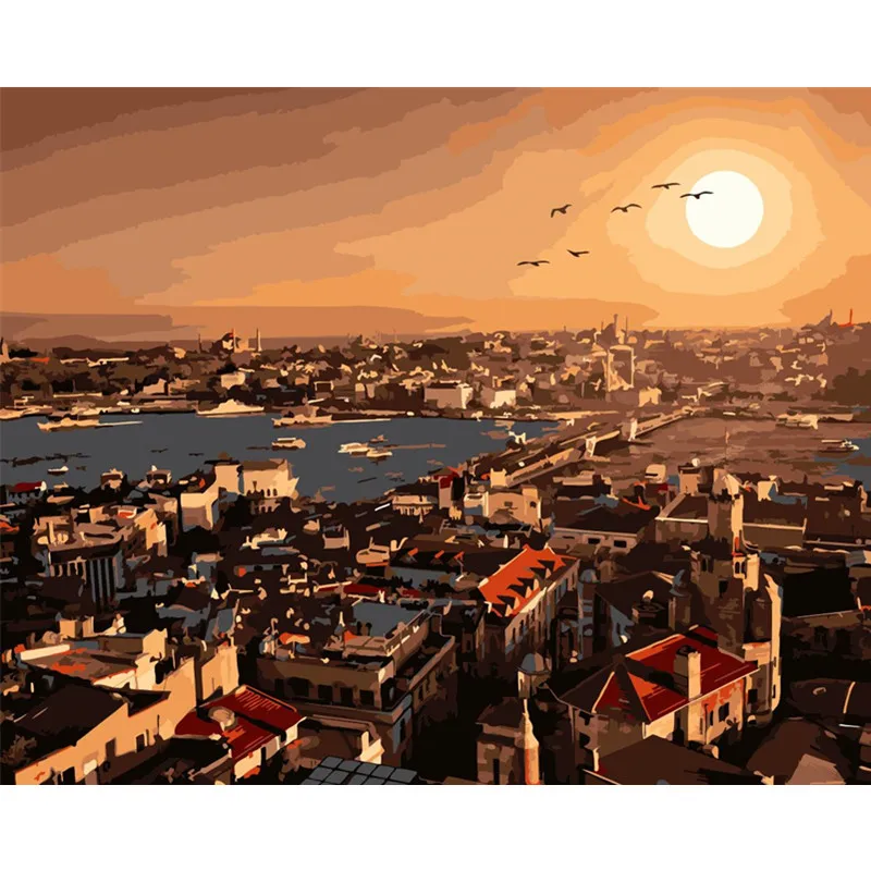 Painting By Numbers DIY Dropshipping 40x50 50x65cm Romantic Turkey at dusk Landscape Canvas Wedding Decoration Art picture Gift
Painting By Numbers DIY Dropshipping 40x50 50x65cm Romantic Turkey at dusk Landscape Canvas Wedding Decoration Art picture Gift
