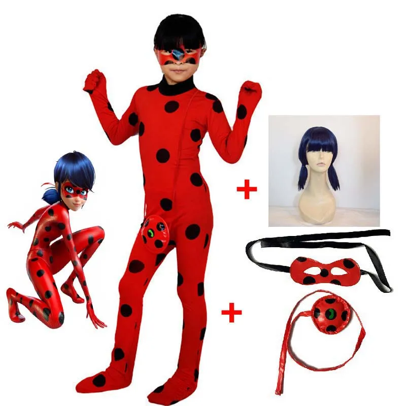 Ladybug Cosplay Costume Adult Kids Lady bug Costumes Jumpsuit Mask Bag Wig Suit Spandex Lycra Zentai Suit For Girls
Ladybug Cosplay Costume Adult Kids Lady bug Costumes Jumpsuit Mask Bag Wig Suit Spandex Lycra Zentai Suit For Girls