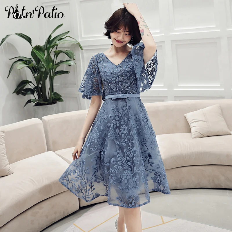 Elegant Short Evening Dresses 2019 Plus Size V-neck A-line Hot Fix Rhinestone Lace Birthday Party Dresses
Elegant Short Evening Dresses 2019 Plus Size V-neck A-line Hot Fix Rhinestone Lace Birthday Party Dresses