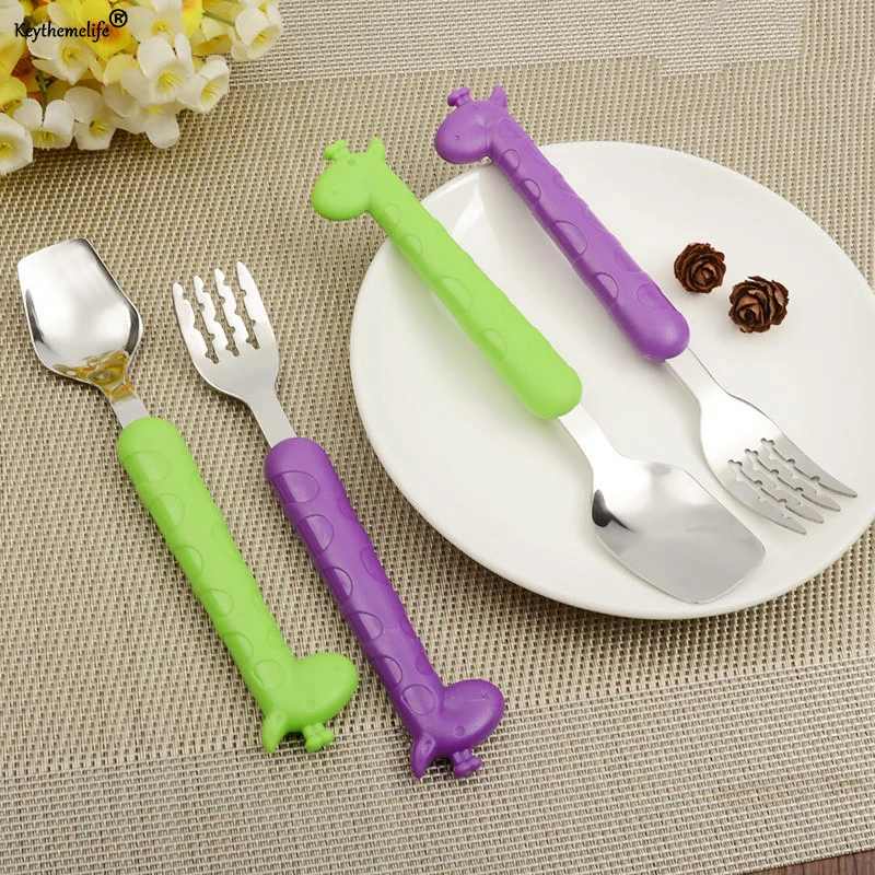 Cartoon Giraffe Tableware Stainless Steel Travel Kids Adult Cutlery Fork Scoop Set Children Dinnerware Set 0
Cartoon Giraffe Tableware Stainless Steel Travel Kids Adult Cutlery Fork Scoop Set Children Dinnerware Set 0