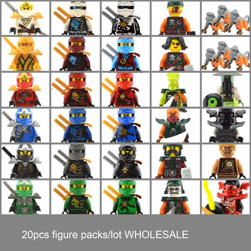 WHOLESALE Ninjas 20pcs/lot Pythor Master Chen Morro Ronin Acher Cowler Zane Jay Kai Nya Lloyd Building Brick Block kids Toys
WHOLESALE Ninjas 20pcs/lot Pythor Master Chen Morro Ronin Acher Cowler Zane Jay Kai Nya Lloyd Building Brick Block kids Toys