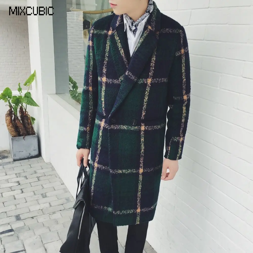 MIXCUBIC winter England style warm Retro classic big plaid woolen jackets coat men Long section casual Wool coats men,M-XXL
MIXCUBIC winter England style warm Retro classic big plaid woolen jackets coat men Long section casual Wool coats men,M-XXL