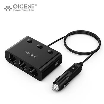 QICENT CPR USB Car Charger 3 Sockets Car Cigarette Lighter 120W with 2 USB 15.5W Independent Switch USB Car Splitter Charger
QICENT CPR USB Car Charger 3 Sockets Car Cigarette Lighter 120W with 2 USB 15.5W Independent Switch USB Car Splitter Charger