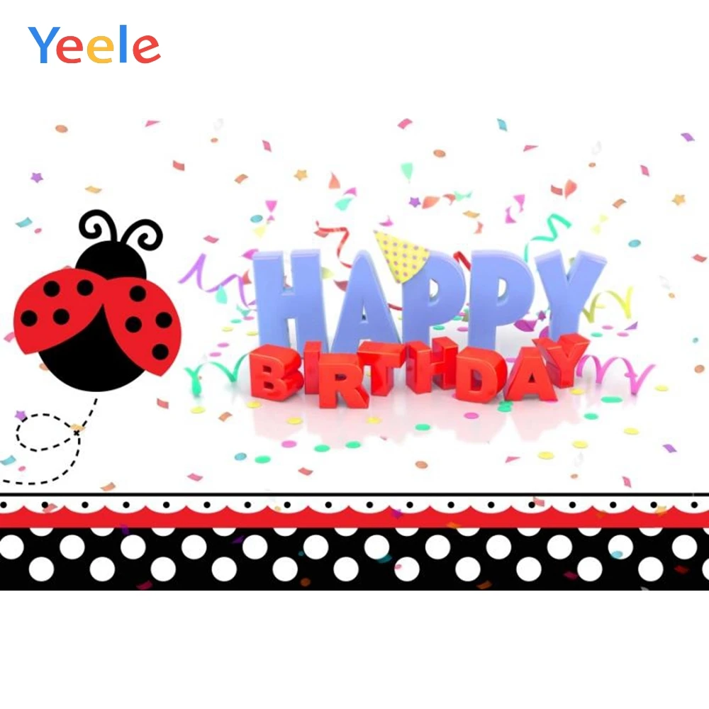 Yeele Cartoon Ladybug Happy Birthday Word Baby Celebration Party Photography Background Photographic Backdrop For Photo Studio
Yeele Cartoon Ladybug Happy Birthday Word Baby Celebration Party Photography Background Photographic Backdrop For Photo Studio