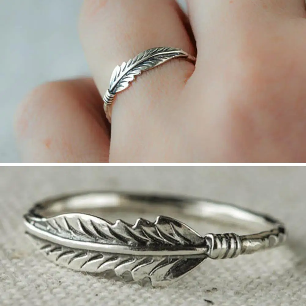 Fashion Vintage Retro Antique Silver Plated Feather Thin Finger Rings Women Jewelry Charm Decor
Fashion Vintage Retro Antique Silver Plated Feather Thin Finger Rings Women Jewelry Charm Decor