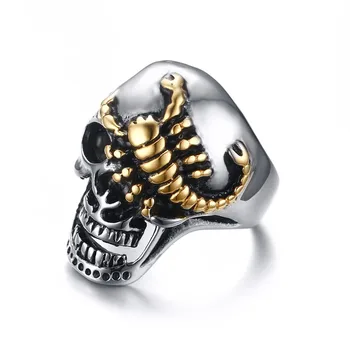Hot new 30MM stainless steel scorpion skull ring high quality men fashion bijoux exquisite skull ring birthday/christmas ring
Hot new 30MM stainless steel scorpion skull ring high quality men fashion bijoux exquisite skull ring birthday/christmas ring