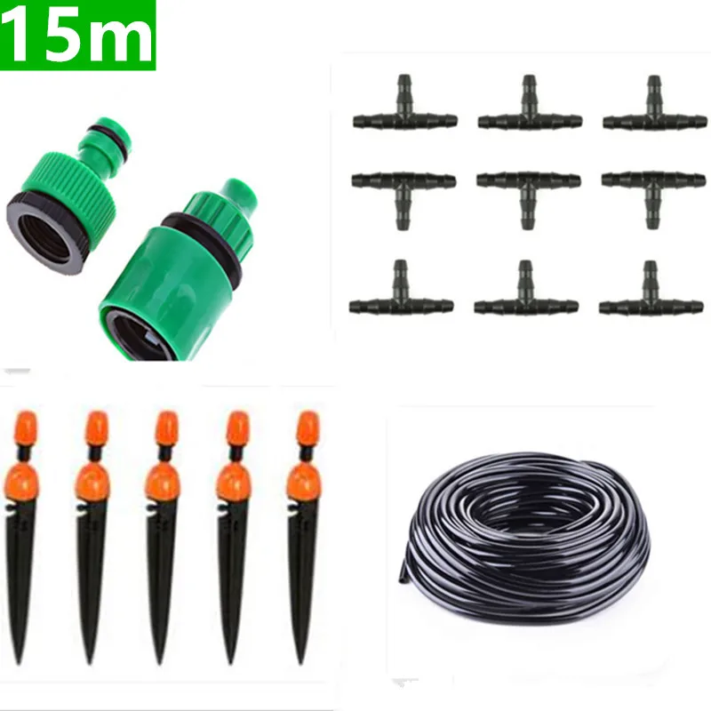 15m DIY Micro Drip Irrigation System Misting Sprinkler & Dripper Plant Self Watering Garden Veranda Water Irrigation Kits BB03
15m DIY Micro Drip Irrigation System Misting Sprinkler & Dripper Plant Self Watering Garden Veranda Water Irrigation Kits BB03