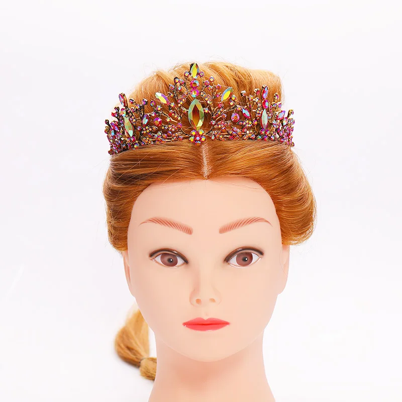 Multicolor Baroque Crystal tiaras and crowns for Wedding Bride Hair Accessories Gold Rhinestone Queen Crown Hair Jewelry
Multicolor Baroque Crystal tiaras and crowns for Wedding Bride Hair Accessories Gold Rhinestone Queen Crown Hair Jewelry