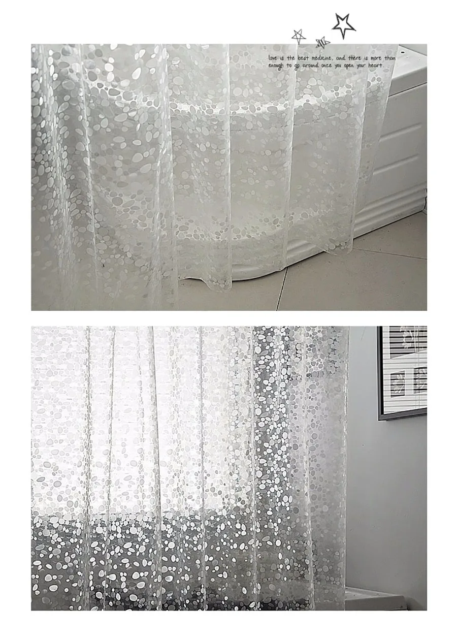 Semi-transparent Bath  curtain