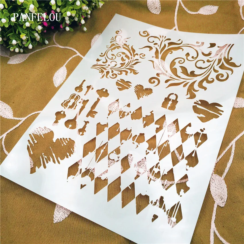 Love lock scrapbook stencils spray plastic mold shield DIY cake hollow Embellishment printing lace ruler valentine
Love lock scrapbook stencils spray plastic mold shield DIY cake hollow Embellishment printing lace ruler valentine