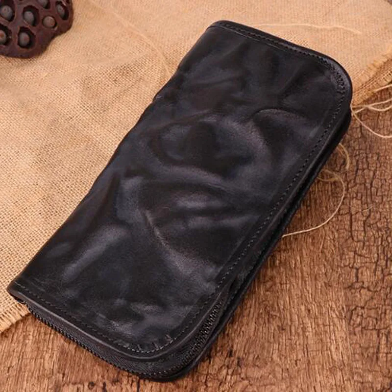 Original handmade wallet men retro wrinkle Skin wallet first layer of leather large long zipper wallet men Vintage wallet
Original handmade wallet men retro wrinkle Skin wallet first layer of leather large long zipper wallet men Vintage wallet