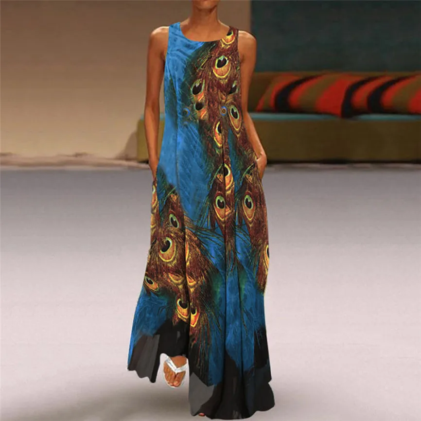Summer Dress Women 2019 New Fashion Beach Dresse Plus Size Vintage O Neck Splicing Floral Printed Sleeveless Maxi Dress Vestidos
Summer Dress Women 2019 New Fashion Beach Dresse Plus Size Vintage O Neck Splicing Floral Printed Sleeveless Maxi Dress Vestidos