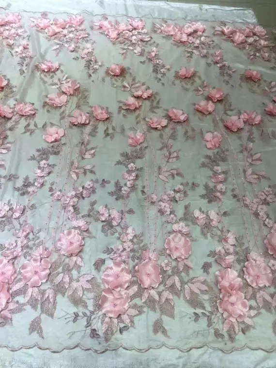 1 yard lace fabric with pink 3D flowers, embroidered tulle mesh lace fabric for bridal dress gown accessories supplies
1 yard lace fabric with pink 3D flowers, embroidered tulle mesh lace fabric for bridal dress gown accessories supplies