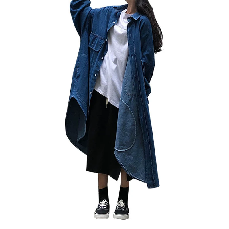Spring Autumn Denim Jacket Women New Large Size Retro Loose Mid-Long Coat Single-Breasted Oversized Cowboy Woman Outerwear Vs385
Spring Autumn Denim Jacket Women New Large Size Retro Loose Mid-Long Coat Single-Breasted Oversized Cowboy Woman Outerwear Vs385