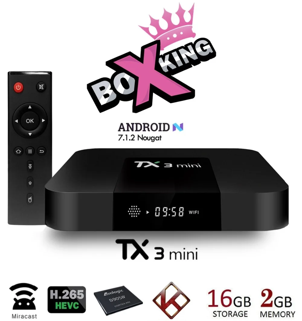 TX3 Mini 2GB Ram 16GB Rom Smart TV Box Android 7.1 Amlogic S905W Quad-core 2.4GHz WiFi X96 M8S Pro W (p10)
TX3 Mini 2GB Ram 16GB Rom Smart TV Box Android 7.1 Amlogic S905W Quad-core 2.4GHz WiFi X96 M8S Pro W (p10)