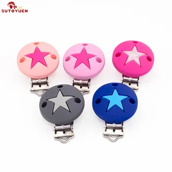 SUTOYUEN 2pcs Star Silicone Baby Pacifier Clips BPA Free Silicone Clip Dummy Chain Holder DIY Baby Soother Craft Accessories
SUTOYUEN 2pcs Star Silicone Baby Pacifier Clips BPA Free Silicone Clip Dummy Chain Holder DIY Baby Soother Craft Accessories
