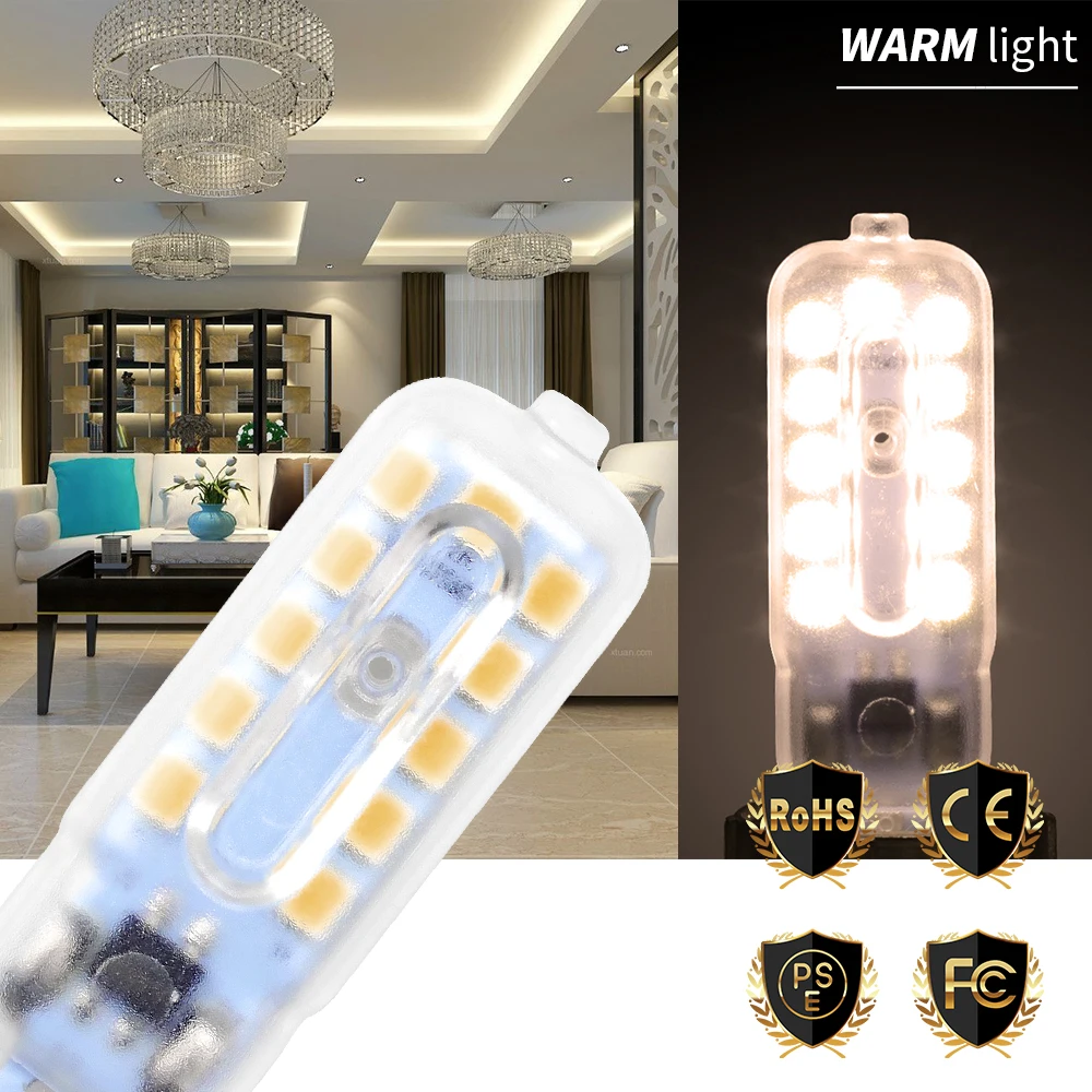 220V Corn Lamp Mini LED Bulb G9 Ampoule LED Halogen Lamp 3W 5W Spotlight For Chandelier Replace 14 22led Home Lighting 2835 230V
220V Corn Lamp Mini LED Bulb G9 Ampoule LED Halogen Lamp 3W 5W Spotlight For Chandelier Replace 14 22led Home Lighting 2835 230V