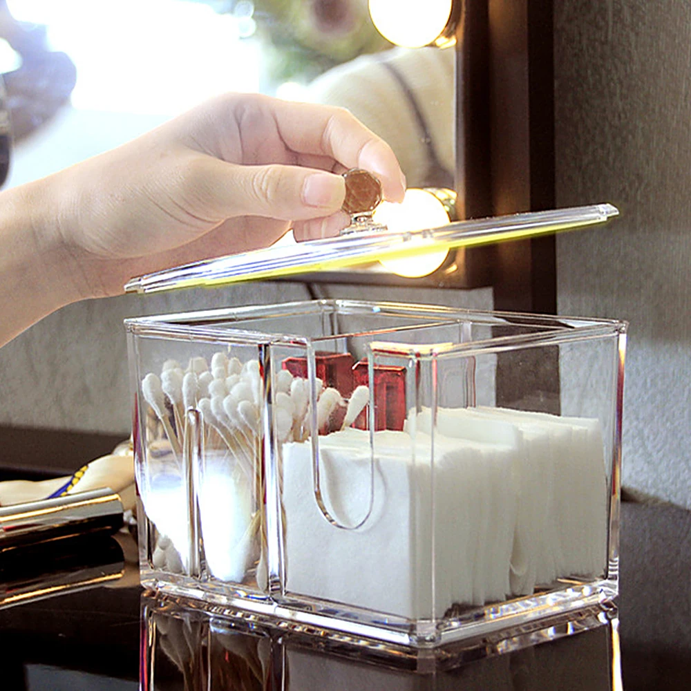 Acrylic Cotton Swab Makeup Organizer Storage Box Make Up Cotton Pad Holder Portable Container Cosmetics Organizer Storage Case
Acrylic Cotton Swab Makeup Organizer Storage Box Make Up Cotton Pad Holder Portable Container Cosmetics Organizer Storage Case