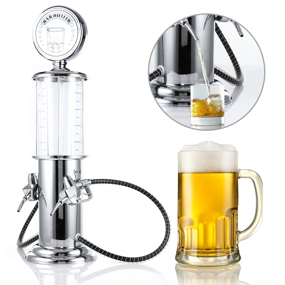 

Mini Beer Dispenser Machine with Transparent Layer Design Gas Station Bar Double Gun Pump Drinking Vessels for Drinking Wine