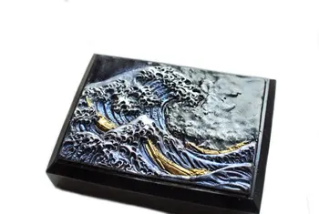 Silicone Mold Dark Great Wave Off Kanagawa Soap Bar Boats Handmade DIY Soap Mould and Gold in Metallic Colors Blue PRZY 001
Silicone Mold Dark Great Wave Off Kanagawa Soap Bar Boats Handmade DIY Soap Mould and Gold in Metallic Colors Blue PRZY 001