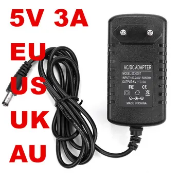 100PCS 5V Power adapter 5V 3A 100-240VAC DC5V DC Line Length 120CM EU UK US AU Plug
100PCS 5V Power adapter 5V 3A 100-240VAC DC5V DC Line Length 120CM EU UK US AU Plug