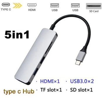 5 in 1 USB C HUB USB-C to USB 3.0 HUB 4K HDMI SD/TF Card Reader for MacBook Samsung Galaxy S9/S8 Huawei P20 Pro Type C HUB
5 in 1 USB C HUB USB-C to USB 3.0 HUB 4K HDMI SD/TF Card Reader for MacBook Samsung Galaxy S9/S8 Huawei P20 Pro Type C HUB