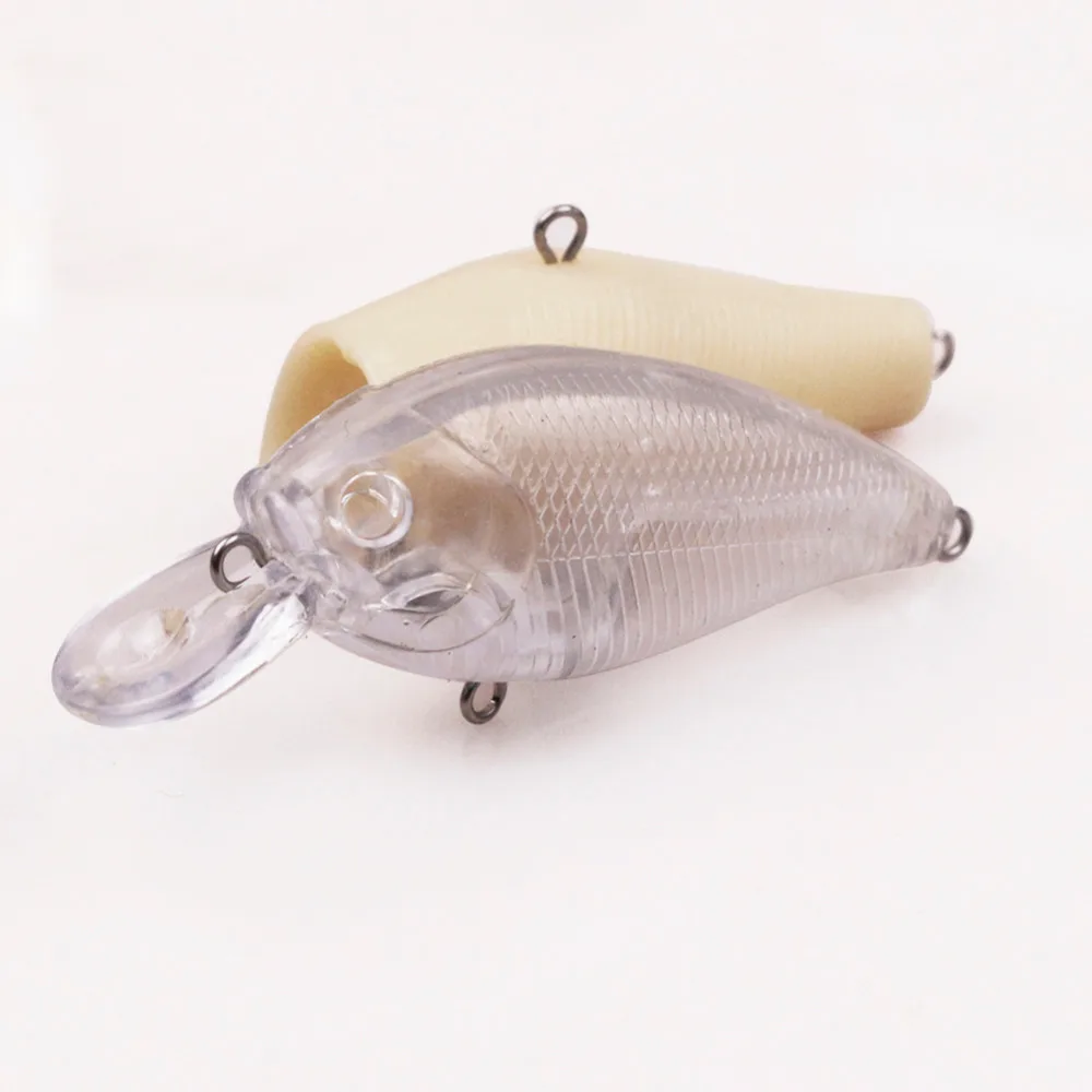 10 Stücke Unlackiert Harte Angelköder Assorted Blank Crankbait DIY Angeln
