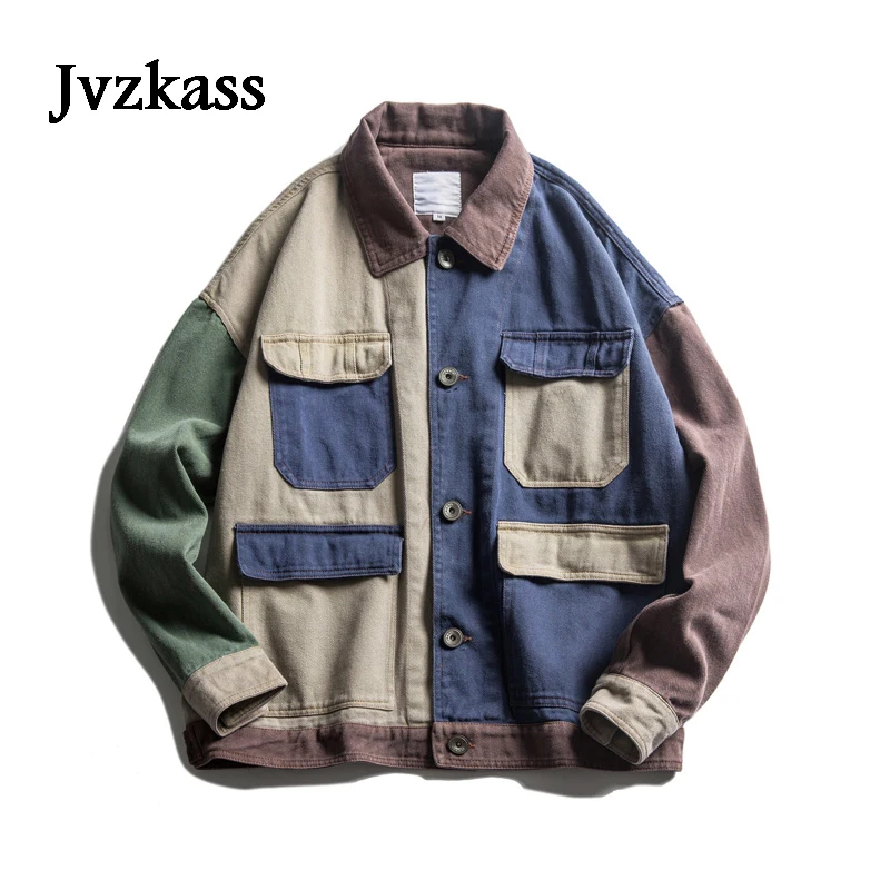 2018 new women's spring coat pocket color matching denim jacket Japanese small fresh short college wind coat Z165
2018 new women's spring coat pocket color matching denim jacket Japanese small fresh short college wind coat Z165