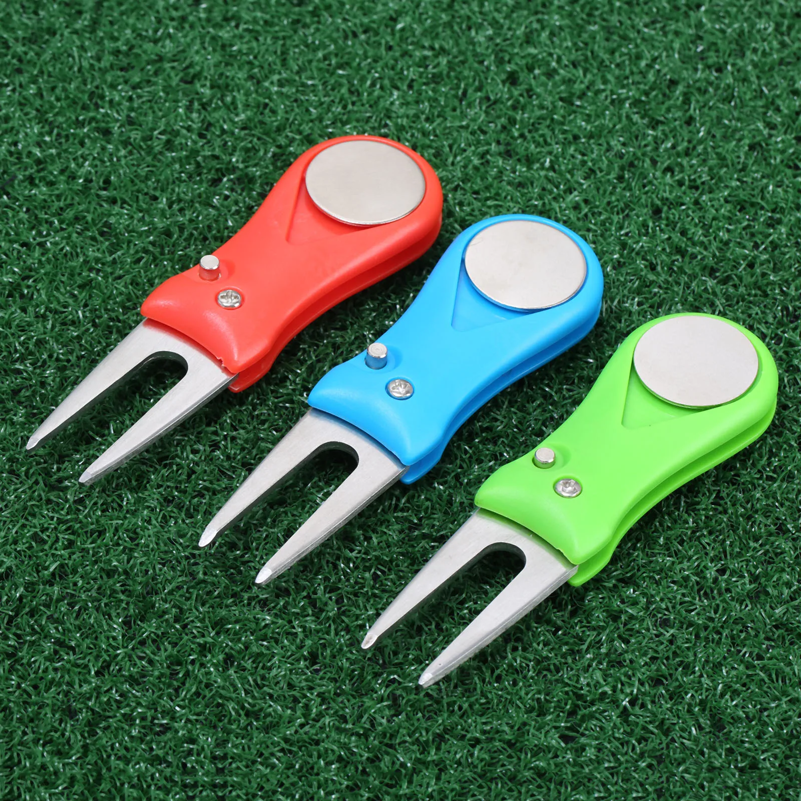Stainless Steel Golf Putting Green Divot Fork Repair Switchblade Tool With Balls Mark Pitchfork For Groove Cleaner & Club Rest
Stainless Steel Golf Putting Green Divot Fork Repair Switchblade Tool With Balls Mark Pitchfork For Groove Cleaner & Club Rest