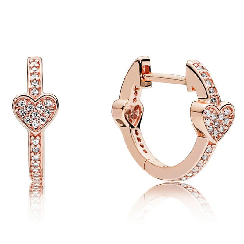 Authentic 925 Sterling Silver Earring Rose Alluring Hearts With Crystal Studs Earring For Women Wedding Gift Pandora Jewelry
Authentic 925 Sterling Silver Earring Rose Alluring Hearts With Crystal Studs Earring For Women Wedding Gift Pandora Jewelry