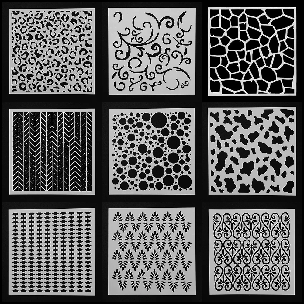 9pcs/set DIY Craft Geometric patterns Layering Stencils For Walls Painting Scrapbooking Stamp Album Decor Embossing
9pcs/set DIY Craft Geometric patterns Layering Stencils For Walls Painting Scrapbooking Stamp Album Decor Embossing