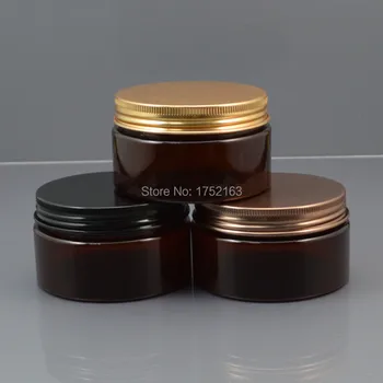 100G Brown PET cream jars,cosmetic container,cream Bottles with black/Bronze/Gold Aluminum lid for Cosmetics packaging
100G Brown PET cream jars,cosmetic container,cream Bottles with black/Bronze/Gold Aluminum lid for Cosmetics packaging