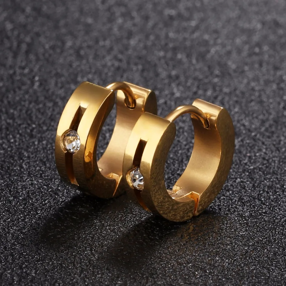 FATE LOVE Brand Punk Black Silver Gold color Stainless Steel Unisex Women Male Men Hoop Earrings Charms Fashion Jewelry GE419
FATE LOVE Brand Punk Black Silver Gold color Stainless Steel Unisex Women Male Men Hoop Earrings Charms Fashion Jewelry GE419