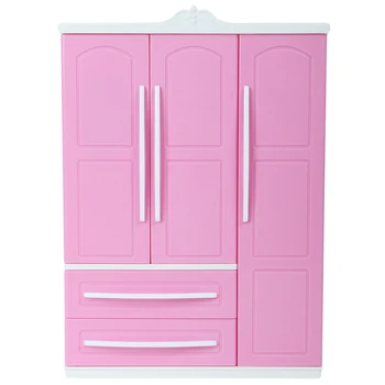 Three-door Pink Plastic Wardrobe Play Set for Barbie Doll Living Room Bedroom Dressing Mirror Furniture Clothes Accessories Toy
Three-door Pink Plastic Wardrobe Play Set for Barbie Doll Living Room Bedroom Dressing Mirror Furniture Clothes Accessories Toy