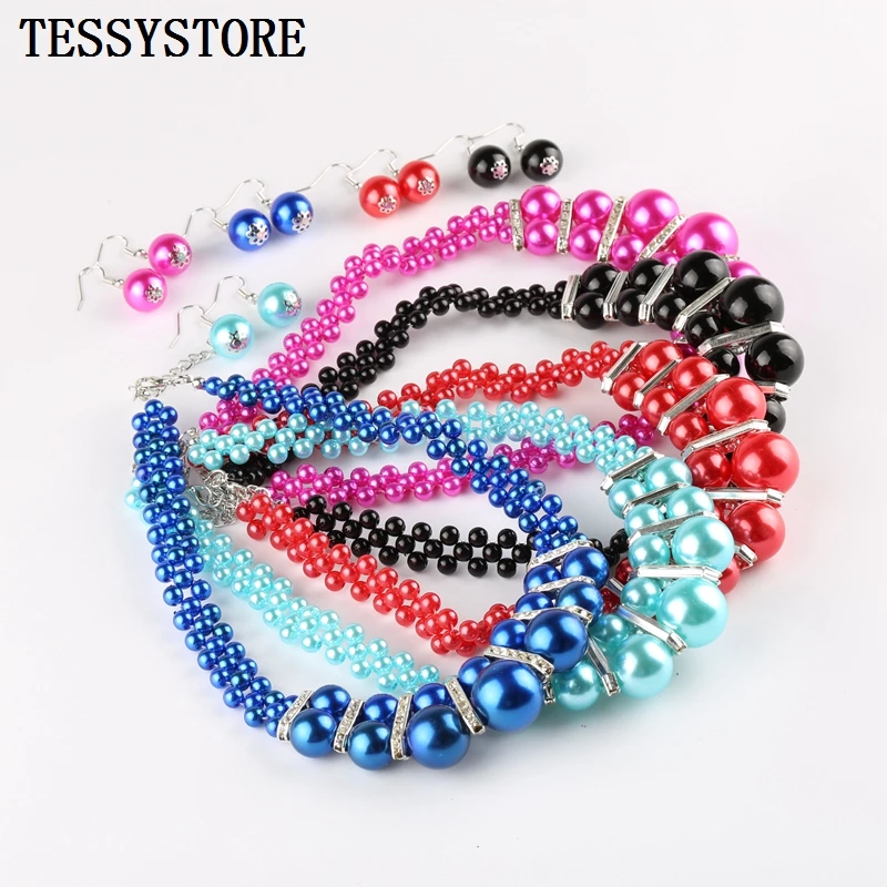 Fashion Imitation Pearl Necklace Earrings Set Metal Spacers Long Necklace For Woman Wedding Party Jewelry Sets
Fashion Imitation Pearl Necklace Earrings Set Metal Spacers Long Necklace For Woman Wedding Party Jewelry Sets