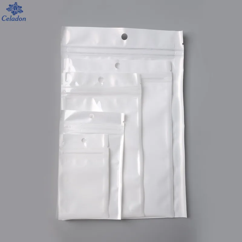 New Arrival 50-100Pcs White/Clear Self Seal Zipper Plastic Retail Packaging Pack Zip Lock Bag,Plastic Poly Bag Package Hang Hole
New Arrival 50-100Pcs White/Clear Self Seal Zipper Plastic Retail Packaging Pack Zip Lock Bag,Plastic Poly Bag Package Hang Hole