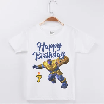 Brand White Short Sleeve Tees New Kids Clothes Birthday T-shirt Thanos Print Cotton Children Clothing T Shirts Tops Boys Tshirt
Brand White Short Sleeve Tees New Kids Clothes Birthday T-shirt Thanos Print Cotton Children Clothing T Shirts Tops Boys Tshirt