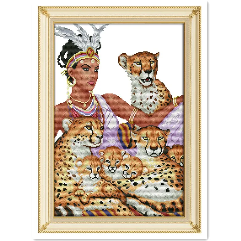 The Indian And The Leopards Chinese Counted Cross Stitch Patterns Kits joy sunday cross stitch Home Decor cross stitch patterns
The Indian And The Leopards Chinese Counted Cross Stitch Patterns Kits joy sunday cross stitch Home Decor cross stitch patterns
