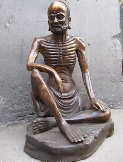 004303 15 Tibet Buddhism Temple Copper bronze sit bone arhat Monk buddha statue
004303 15 Tibet Buddhism Temple Copper bronze sit bone arhat Monk buddha statue