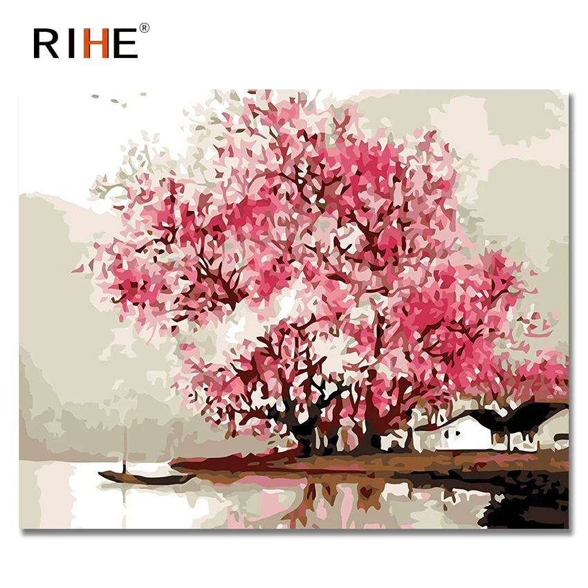 RIHE Pink Flowers Tree Diy Painting By Numbers Cove Oil Painting Cuadros Decoracion Acrylic Paint On Canvas Modern Wall Art 2018
RIHE Pink Flowers Tree Diy Painting By Numbers Cove Oil Painting Cuadros Decoracion Acrylic Paint On Canvas Modern Wall Art 2018