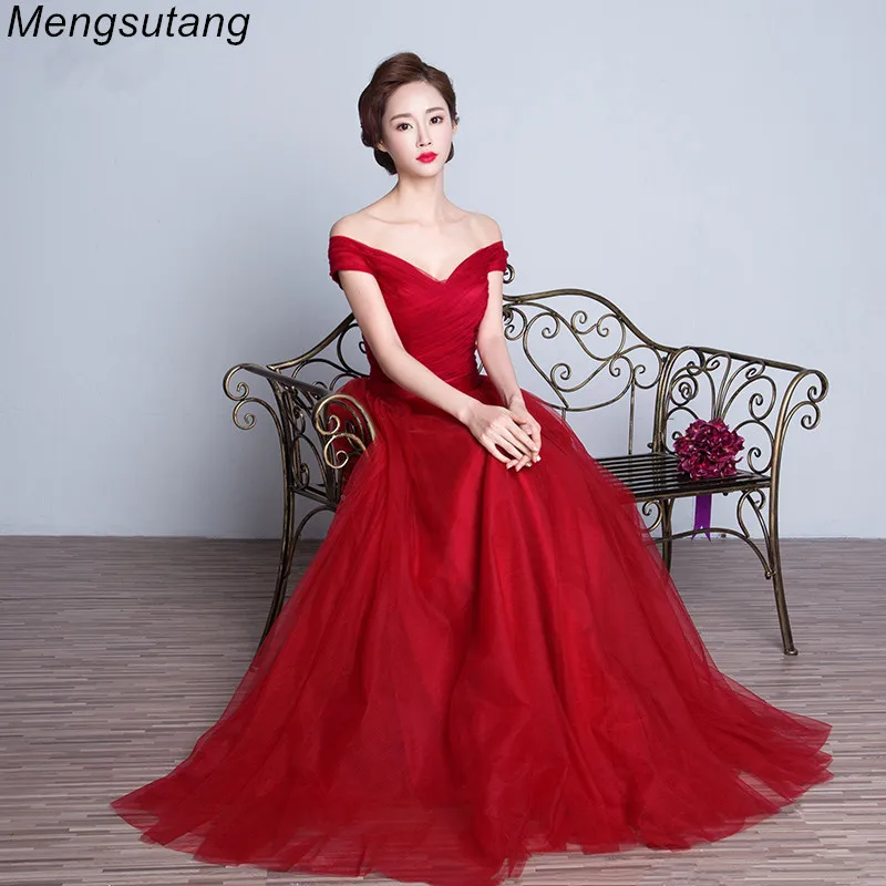 Robe de soiree Wine Red Floor Length Party Gowns evening dress Tulle Boat Neck Women vestido de festa Prom Dresses Custom Made
Robe de soiree Wine Red Floor Length Party Gowns evening dress Tulle Boat Neck Women vestido de festa Prom Dresses Custom Made