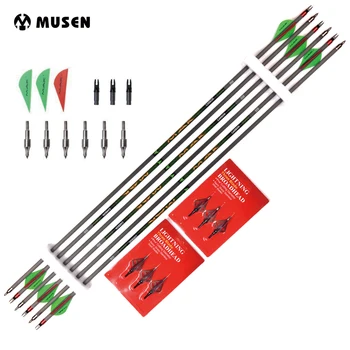 Spine 350 Length 31" MAK Carbon Arrow 6/12/24pcs Arrows OD7mm with 2 Green 1 White Feature for Compound/Recurve Bow Hunting
Spine 350 Length 31" MAK Carbon Arrow 6/12/24pcs Arrows OD7mm with 2 Green 1 White Feature for Compound/Recurve Bow Hunting