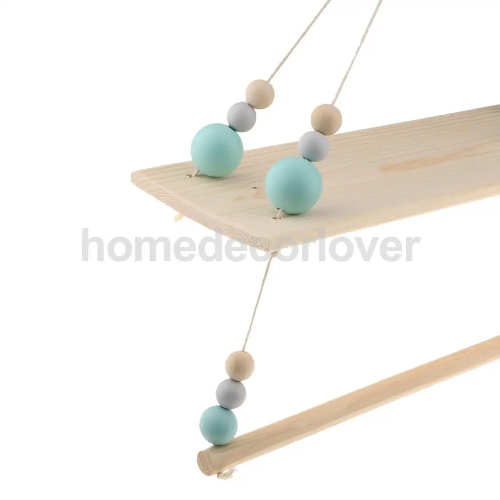 Wall Hanging Wooden Shelves Floating Wall Shelf Home Decor Baby Kids Room Storage Holder Hanger